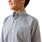 Ariat Boy's White Geo Print Perez Classic Fit Shirt 10079424