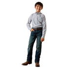 Ariat Boy's White Geo Print Perez Classic Fit Shirt 10079424