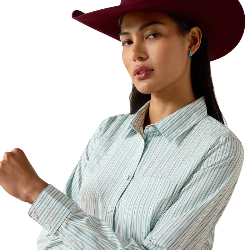 Ariat Women's Saltwater Henna Stripe Kirby Stretch Shirt 10079441