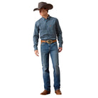 Ariat Men's Sailor Blue Plaid Pro Series Whit Fitted Shirt 10079443