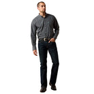 Ariat Men's Black Small Plaid Wrinkle Free Barbary Classic Fit Shirt 10079488