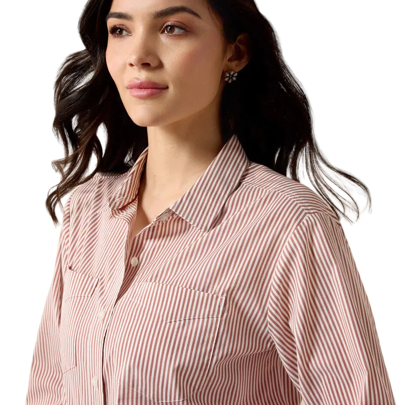 Ariat Women's Burnt Henna Stripe Everything Shirt 10079514