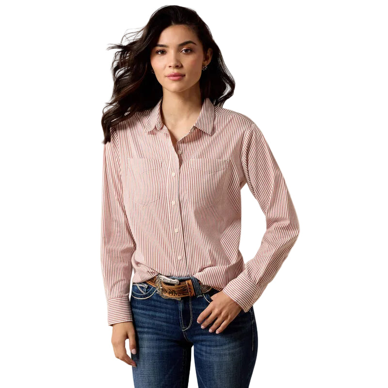 Ariat Women's Burnt Henna Stripe Everything Shirt 10079514