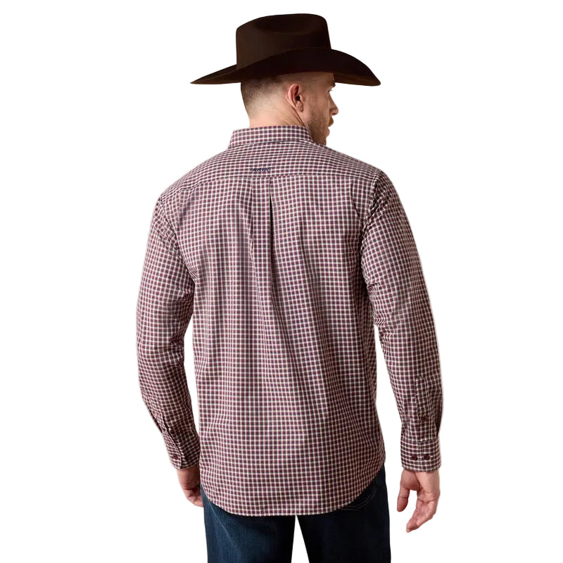 Ariat Men's Blue Night Micro Plaid Pro Series Jarvis Classic Fit Shirt 10079532
