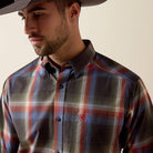 Ariat Men's Espresso Large Ombre Plaid Pro Series Jetta Classic Fit Shirt 10079589