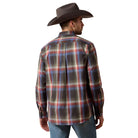 Ariat Men's Espresso Large Ombre Plaid Pro Series Jetta Classic Fit Shirt 10079589
