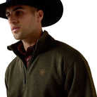 Ariat Men's Dark Green Caldwell 1/4 Zip Sweater 10079650