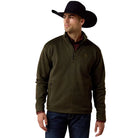 Ariat Men's Dark Green Caldwell 1/4 Zip Sweater 10079650