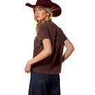 Ariat Women's Chocolate Plum Rebel with A Cause T-shirt 10079672