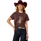 Ariat Women's Chocolate Plum Rebel with A Cause T-shirt 10079672