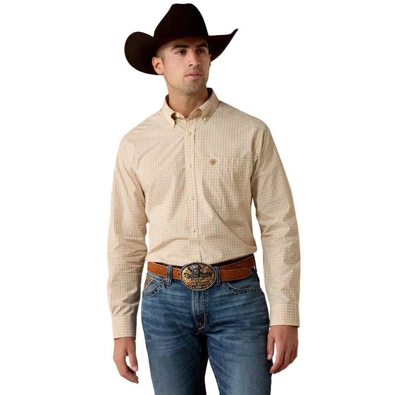 Ariat Men's Pebble Small Plaid Pro Series Darius Classic Fit Shirt 10080505