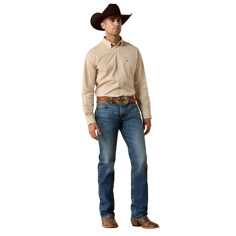 Ariat Men's Pebble Small Plaid Pro Series Darius Classic Fit Shirt 10080505