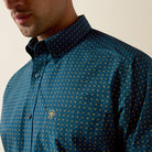 Ariat Men's Majolica Blue Geo Print Lovato Classic Fit Shirt 10080598