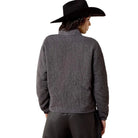 Ariat Women's Gray Acid Wash Boot Stitch 1/2 Zip Pullover 10080613