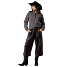 Ariat Women's Gray Acid Wash Boot Stitch 1/2 Zip Pullover 10080613