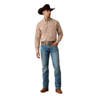 Ariat Men's Vanilla Custard Multi Plaid Pro Series Dave Classic Fit Shirt 10080629