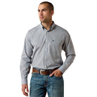 Ariat Men's Skyway Micro Plaid Wrinkle Free Sampson Classic Fit Shirt 10080637