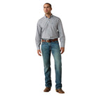 Ariat Men's Skyway Micro Plaid Wrinkle Free Sampson Classic Fit Shirt 10080637