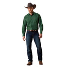 Ariat Men's Pine Needle Green Medallion Print Larkspur Classic Fit Shirt 10080658