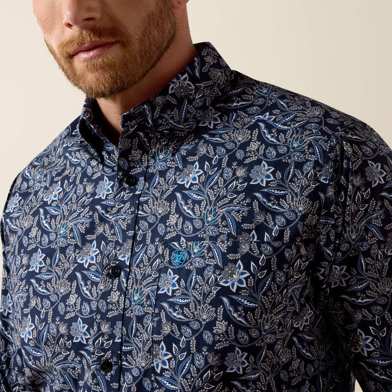 Ariat Men's Black Paisley Print Nicholson Classic Fit Shirt 10080664