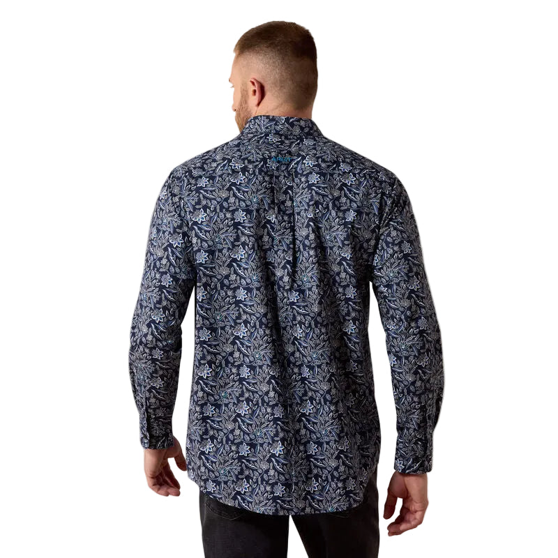Ariat Men's Black Paisley Print Nicholson Classic Fit Shirt 10080664