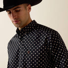 Ariat Men's Black Geo Print Larsen Classic Fit Shirt 10080668