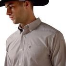 Ariat Men's Coffee Bean Striped Wrinkle Free Randolph Fitted Shirt 10080722