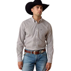 Ariat Men's Coffee Bean Striped Wrinkle Free Randolph Fitted Shirt 10080722