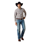 Ariat Men's Coffee Bean Striped Wrinkle Free Randolph Fitted Shirt 10080722