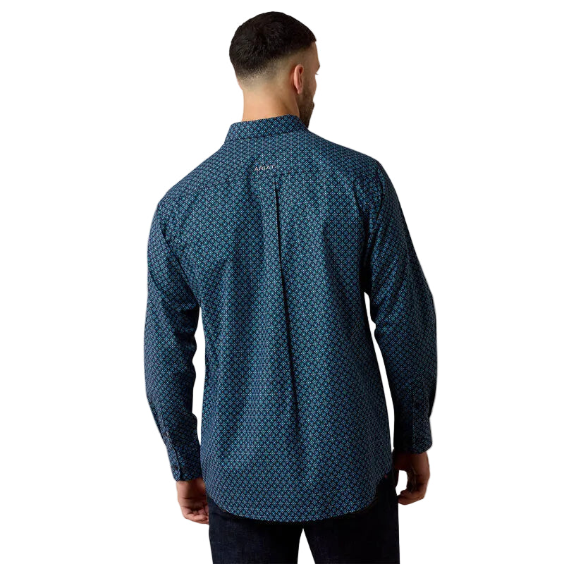 Ariat Men's Brilliant Blue Geo Print Nagel Classic Fit Shirt 10080736