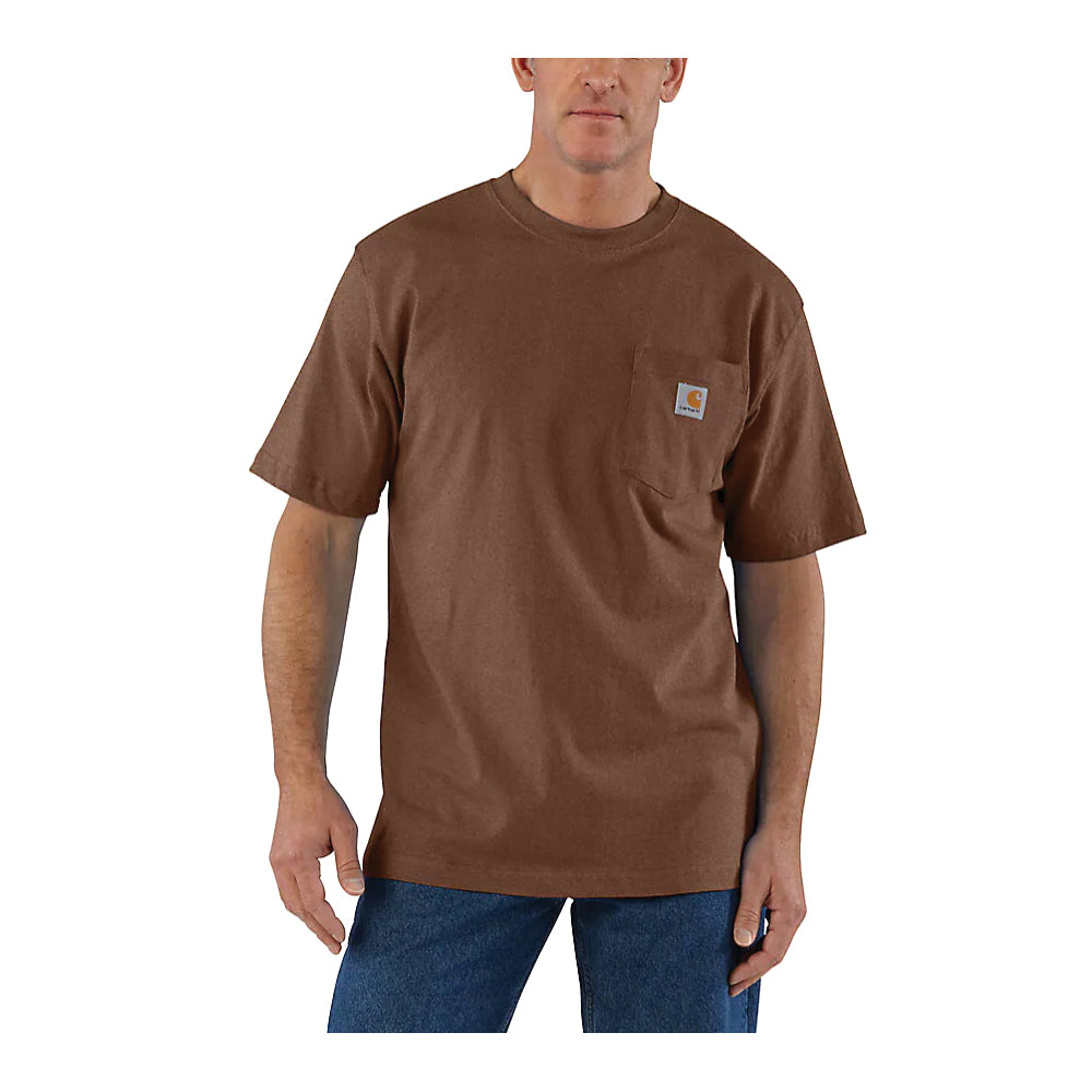 Men's Carhartt Loose Fit One Pocket T-shirt Red/Brown K87-B86 - Crazy House Western Wear