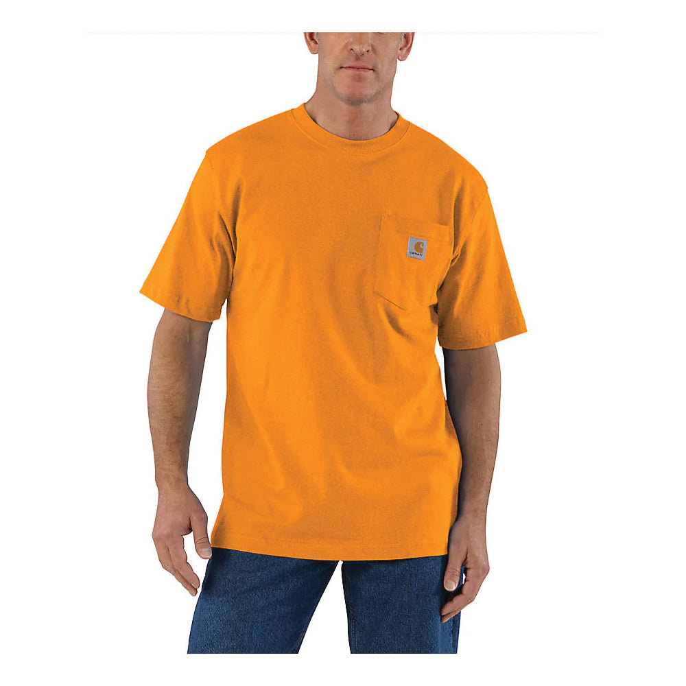 Men's Carhartt Loose Fit One Pocket T-shirt Orange K87-Q90 - Crazy House Western Wear