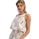 Women's Ee:some Western Patterned Crop Top TH15843