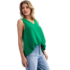 Women's ee:some Lilac V-neck Sleeveless Tank Top TK54543