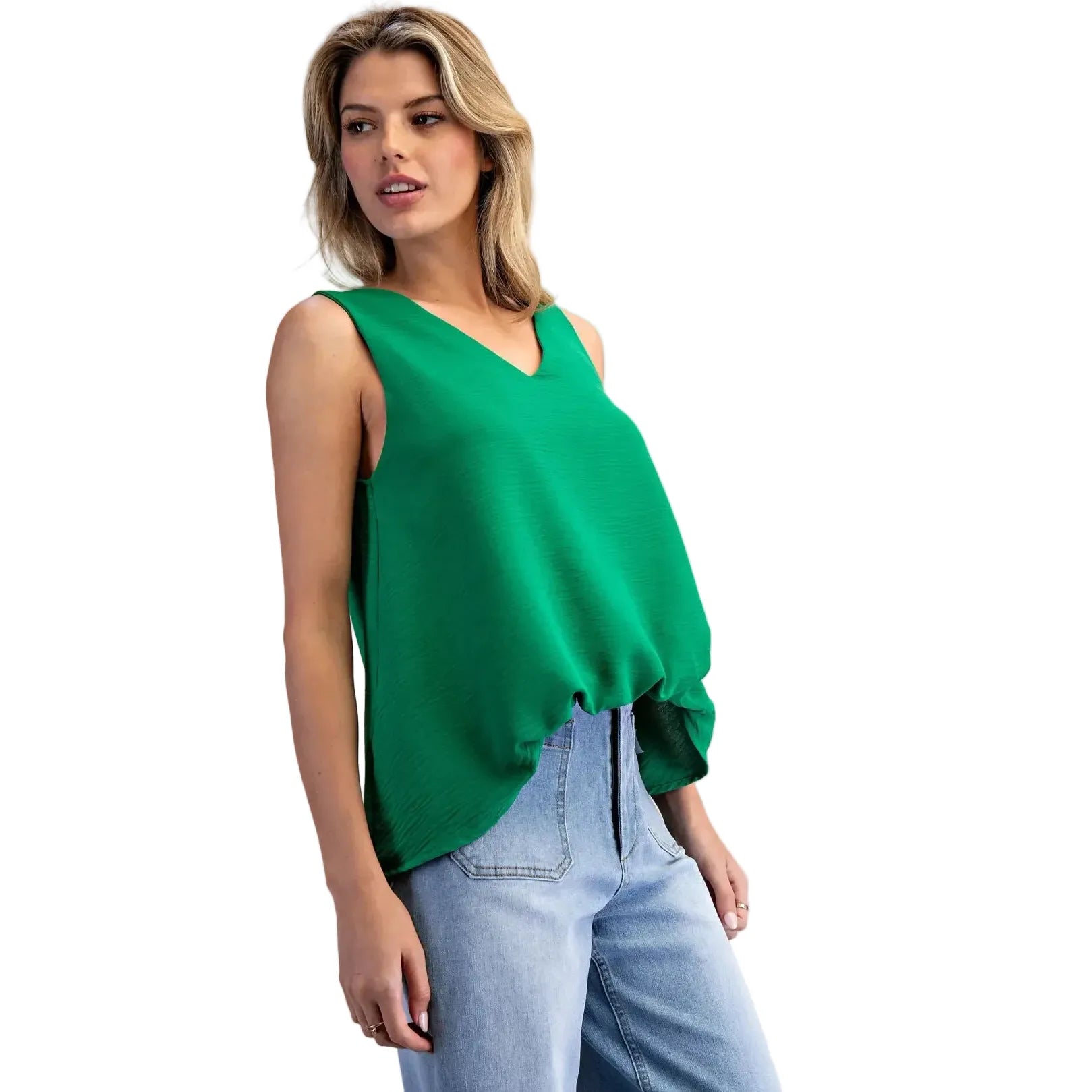 Women's ee:some Lilac V-neck Sleeveless Tank Top TK54543