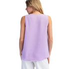 Women's ee:some Lilac V-neck Sleeveless Tank Top TK54543