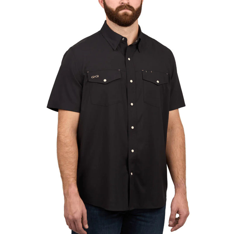 Men's Game Guard Short Sleeve Caviar Stockyard Shirt 1060:CAV