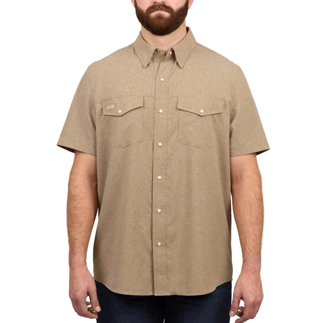 Men's Game Guard Short Sleeve Bark Stockyard Shirt 1060:HBRK