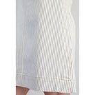 Women's ee:some Off White Pinstriped Back Zipper Mini Dress DK16292