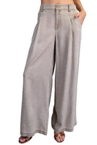 Women's ee:some Hazelnut Zipper Front Wide Leg Pants PK16064-HAZEL