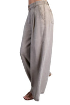 Women's ee:some Hazelnut Zipper Front Wide Leg Pants PK16064-HAZEL