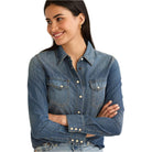 Women's Pendleton Chambray Gambler Shirt TM502-69805 - Crazy House Western Wear