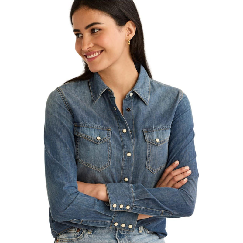 Women's Pendleton Chambray Gambler Shirt TM502-69805 - Crazy House Western Wear