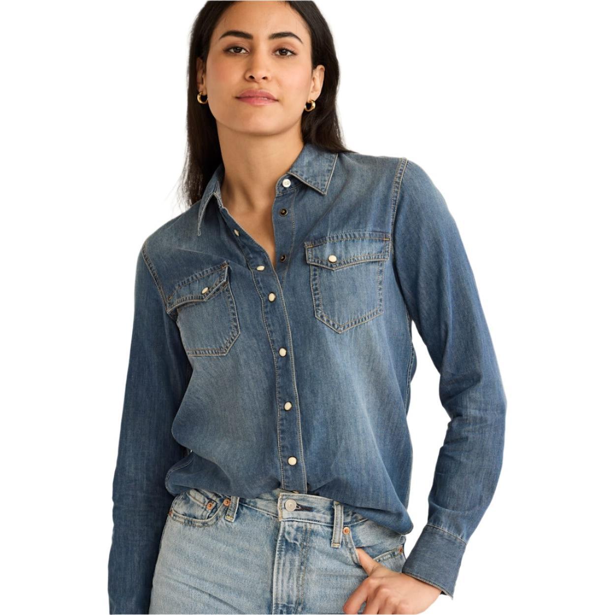 Women's Pendleton Chambray Gambler Shirt TM502-69805 - Crazy House Western Wear