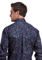 Men's Stetson Navy Button Down Shirt 11-001-0526-1071