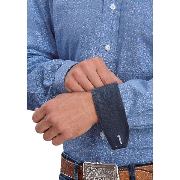 Men's Roper Long Sleeve Button Down Shirt 11-001-0526-4012 - Crazy House Western Wear