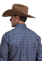 Stetson Men's Blue Dot Printed Button Down Shirt 11-001-0526-6077