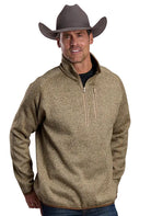 Stetson Men's Khaki Long Sleeve 1/4 Zip Sweatshirt 11-014-0120-6108