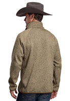 Stetson Men's Khaki Long Sleeve 1/4 Zip Sweatshirt 11-014-0120-6108