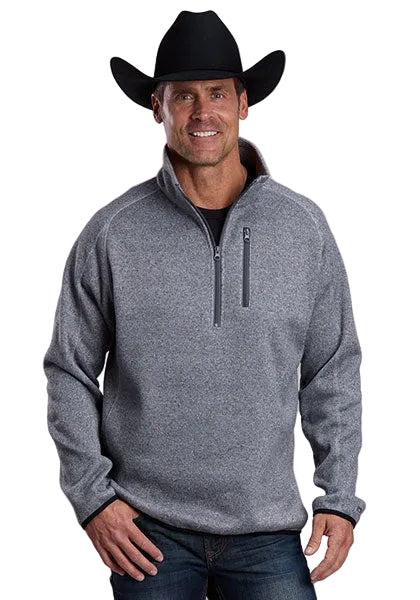 Stetson Men's Gray Long Sleeve 1/4 Zip Sweatshirt 11-014-0120-6109